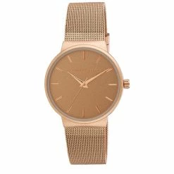 Laura Ashley® Minimalist Rose Gold Mesh Watch - LA31043RG