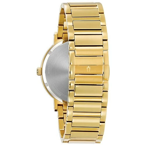 Mens Bulova Modern Gold-Tone Diamond Dial Watch - 97D115 5 Mens Bulova Modern Gold-Tone Diamond Dial Watch - 97D115 - Image 3