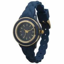 Olivia Pratt Braided Silicone Strap Watch - 14089NAVY