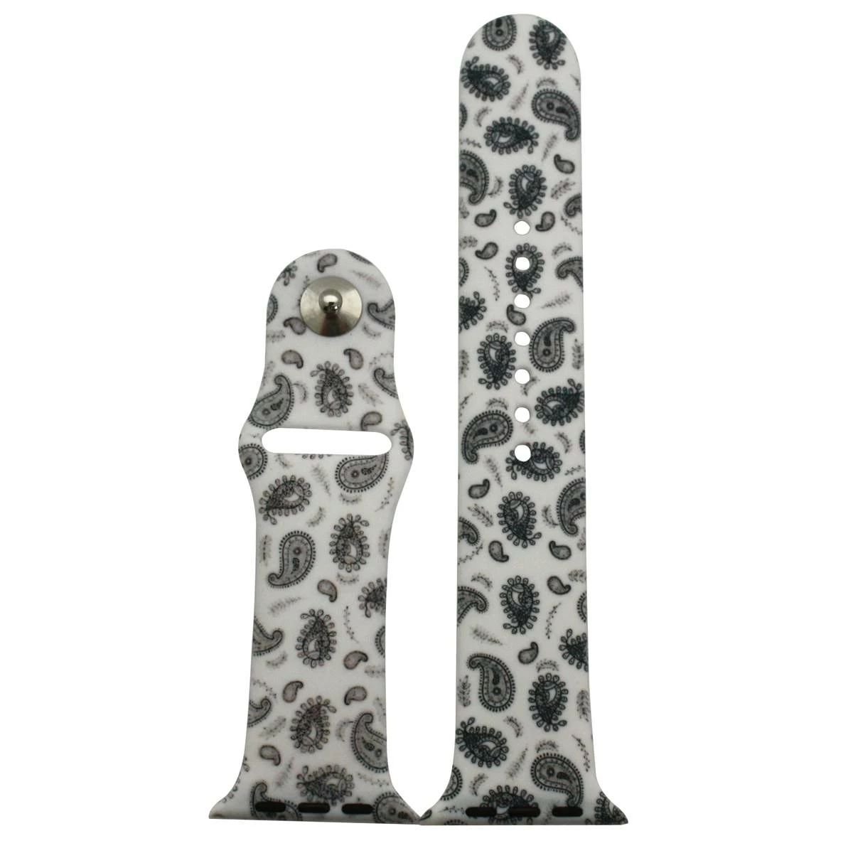 Olivia Pratt™ Printed Apple Watch Band - 8844-GRAYPAISLEY 5 Olivia Pratt™ Printed Apple Watch Band - 8844-GRAYPAISLEY - Image 3