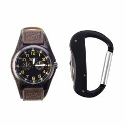 Mens American Exchange Round Analog Watch Set - 9720U-42-G02