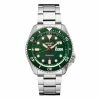 Mens Seiko Stainless Steel Green Dial 5 Sports Watch - SRPD63 -leather watch shop 0aa2b616 38d2 4593 a61a ad1e11bc0eaa