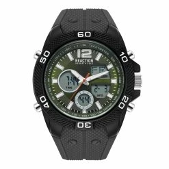 Mens Kenneth Cole® Reaction™ Grey/Green Watch - KRWGP2188704