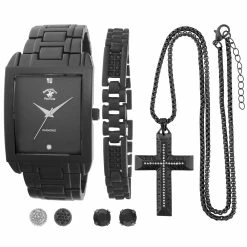 Mens Beverly Hills Polo Club Analog Watch Set - 55429