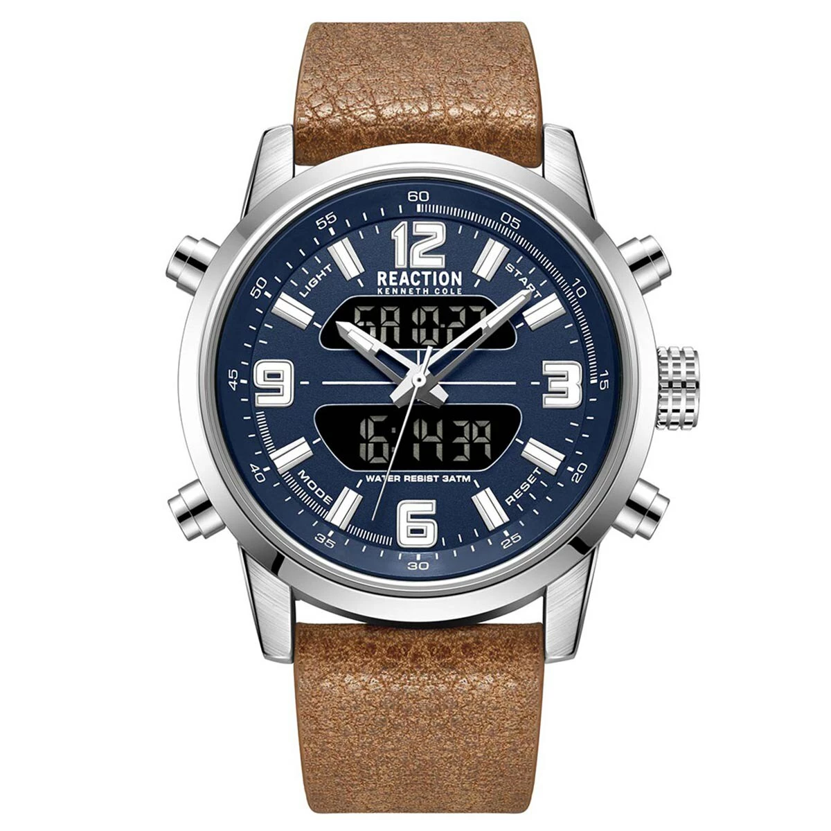 Mens Kenneth Cole® Reaction™ Tan/Blue Analog Watch-KRWGD2183702 3 Mens Kenneth Cole® Reaction™ Tan/Blue Analog Watch-KRWGD2183702