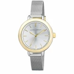 Laura Ashley® Two-Tone Mesh Band Classic Watch LA31026TT