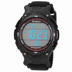 Mens Armitron® Digital Chronograph Velcro Watch - 40/8159BLK