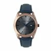 Mens Geoffrey Beene® Blue/Gunmetal Strap Watch - GBB0008RG -leather watch shop 1885fea5 781b 456d a6f1 8e175f809f83