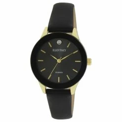 Ellen Tracy Gold-Tone Genuine Diamond Dial Watch-ETD5372GD