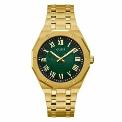 Mens Guess Gold Octagonal Case Watch - GW0575G2