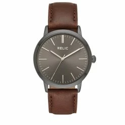 Mens RELIC By Fossil Jeffrey Brown Strap Watch - ZR77300