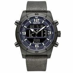 Mens Kenneth Cole® Reaction™ Analog Grey/Black Watch-KRWGD2183506