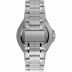 Mens Timex® 43mm Solar-Powered Silver-Tone Watch - TW2V39600JI -leather watch shop 26898da2 6bba 4e0f 85d2 757198f65865