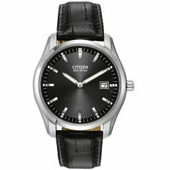 Mens Citizen® Eco-Drive Leather Watch - AU1040-08E