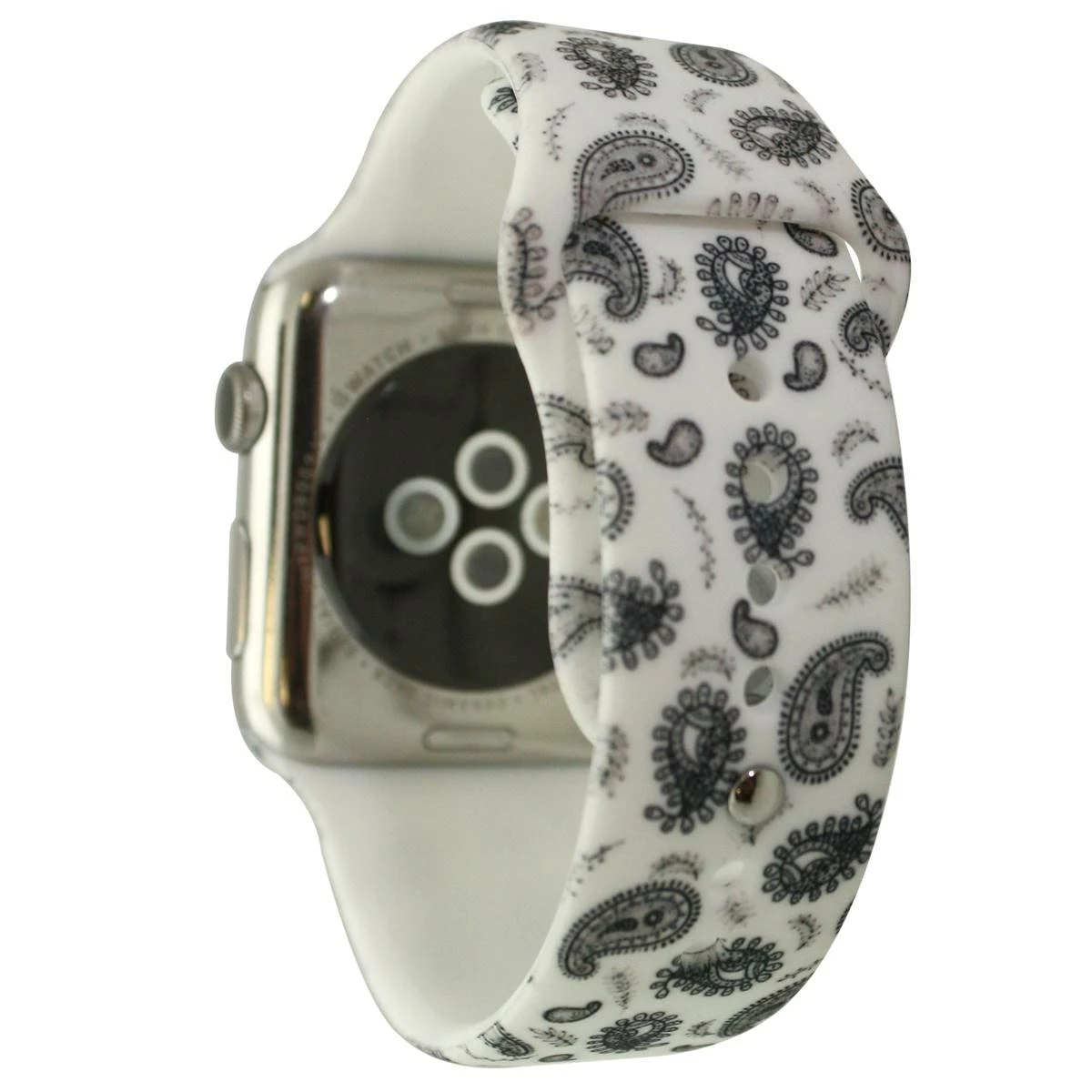 Olivia Pratt™ Printed Apple Watch Band - 8844-GRAYPAISLEY 4 Olivia Pratt™ Printed Apple Watch Band - 8844-GRAYPAISLEY - Image 2