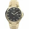 Mens Timex® 43mm Solar-Powered Gold-Tone Watch - TW2V39800JI -leather watch shop 2c9e5916 019a 425d 8f66 c11a06477580