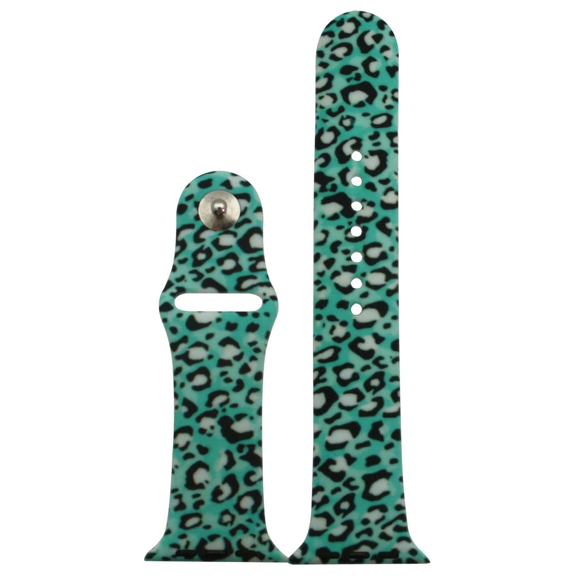 Olivia Pratt™ Printed Apple Watch Band - 8844-TEALCHEETAH 5 Olivia Pratt™ Printed Apple Watch Band - 8844-TEALCHEETAH - Image 3