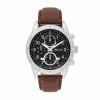 Mens RELIC By Fossil Brown Leather Band Black Dial Watch-ZR15863 -leather watch shop 32db33ae 78cf 4e8e a315 51d81e992717