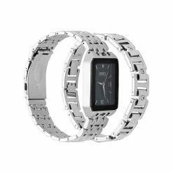 Mens Jones New York Silver-Tone Watch Set - 9781S-42-G28 -leather watch shop 33c993a6 c07b 49b4 9f60 fc087cfb5c02