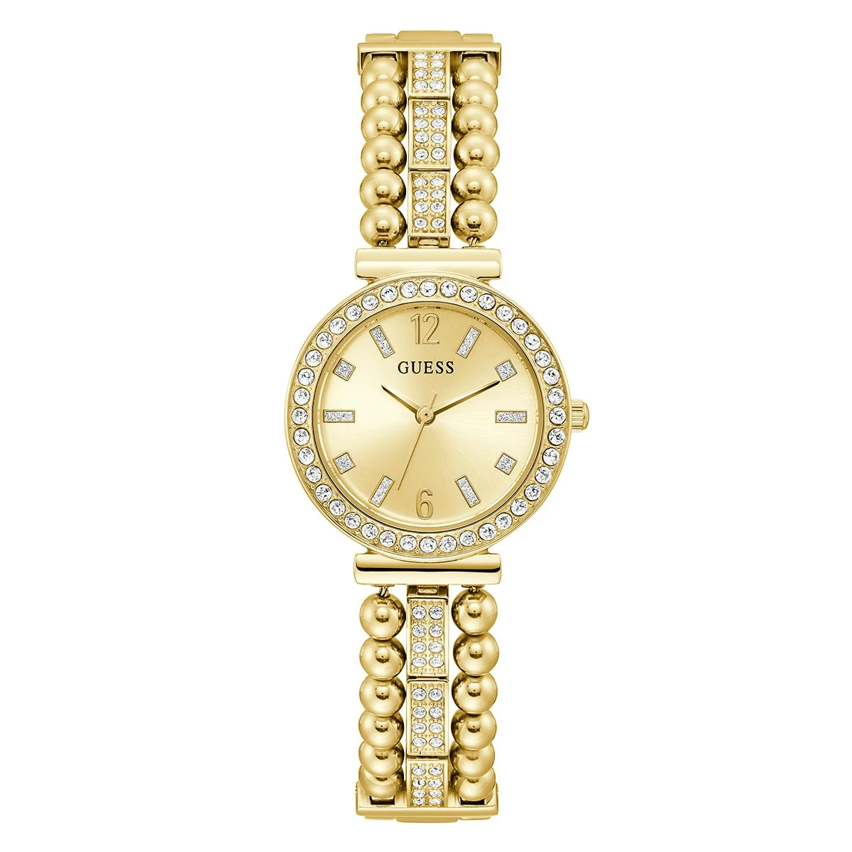 Guess Gold-Tone Bracelet W/Crystal Bezel Watch-GW0401L2 2 Guess Gold-Tone Bracelet W/Crystal Bezel Watch-GW0401L2
