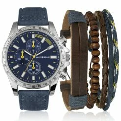 Mens Lucky Brand Alto Faux Chrono Watch Set - LB1655NV