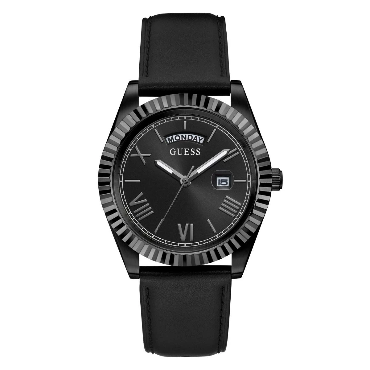 Mens Guess Black Coin Edge Bezel Watch - GW0353G1 3 Mens Guess Black Coin Edge Bezel Watch - GW0353G1