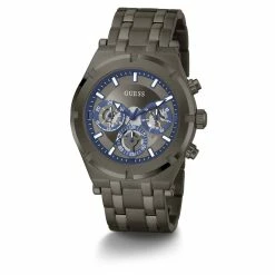 Mens Guess Gunmetal Stainless Steel Watch - GW0260G3 -leather watch shop 3b56c37f b0d3 43d4 b22c 1627d126f6a9