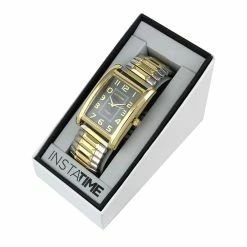 Mens Instatime Two-Tone Diamond Accent Watch - PM1916TT -leather watch shop 3fbee949 a4b9 481b 99c1 c1645b87b528