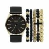 Mens Zoo York Brown/Gold/Black Watch/Bracelet Set - 5324G-42-G02 -leather watch shop 3ffc36d2 6fed 4696 bc6e cdeeef483b12