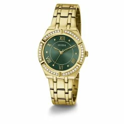 Womens Guess Gold-Tone Cosmo Watch - GW0033L8 -leather watch shop 40d68b82 1cd0 4bbc a306 600dd077c49b
