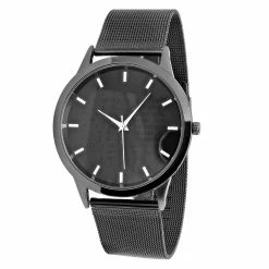 Mens Steeltime Black Mesh Prayer Watch - B80152W