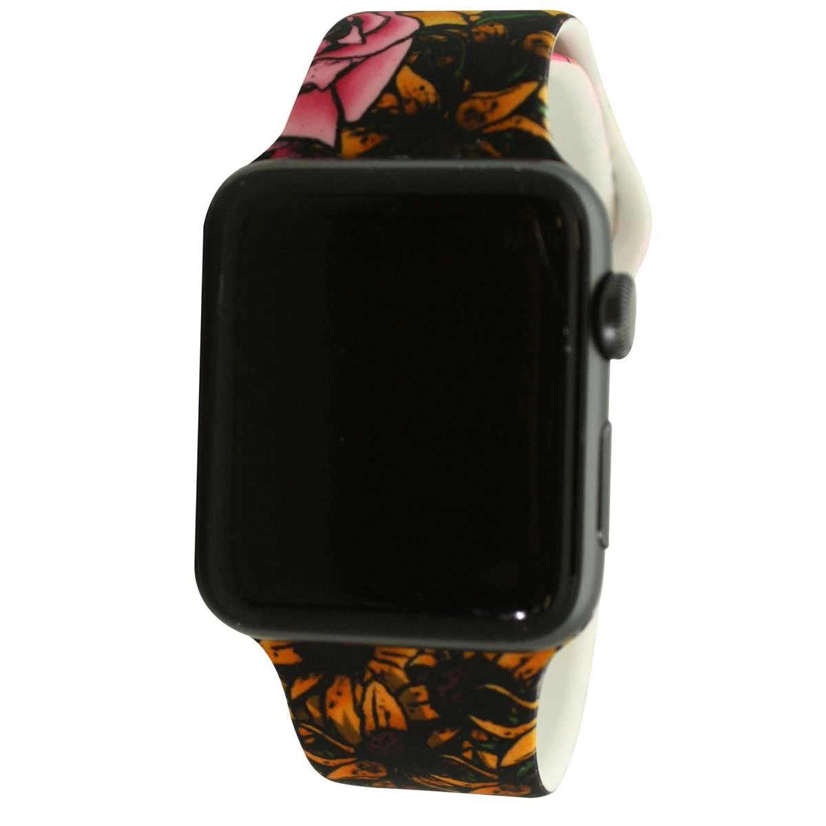 Olivia Pratt™ Printed Apple Watch Band - 8844-TATTOOFLOWERS 3 Olivia Pratt™ Printed Apple Watch Band - 8844-TATTOOFLOWERS