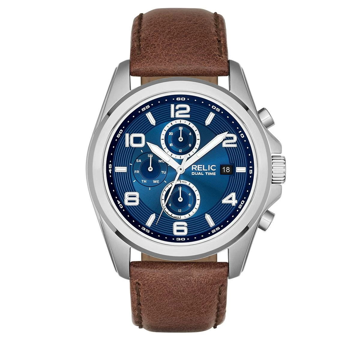 Mens RELIC By Fossil Daley Brown Strap Watch - ZR15794 3 Mens RELIC By Fossil Daley Brown Strap Watch - ZR15794