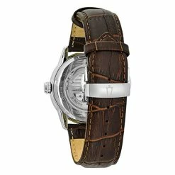 Mens Bulova Mechanical Brown Leather Strap Watch - 96A120 7 Mens Bulova Mechanical Brown Leather Strap Watch - 96A120 -leather watch shop 47de0eb3 8ccd 49a0 afcd facff128580f