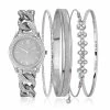 Daisy Fuentes Watch And Bracelet Set - DF174SV -leather watch shop 48b03b4c 70d6 419c b474 861516fa59c3