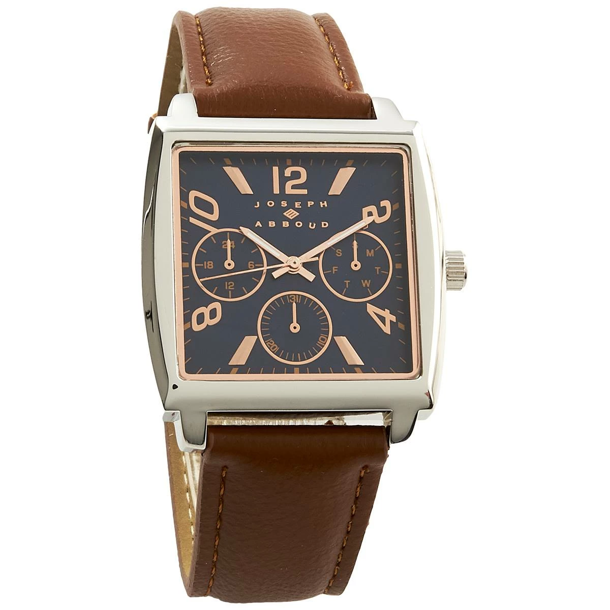 Mens Joseph Abboud Brown & Silver-Tone Square Watch - AB-5105BLLG 3 Mens Joseph Abboud Brown & Silver-Tone Square Watch - AB-5105BLLG