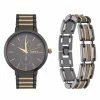 Mens Jones New York Two-Tone Watch & Bracelet Set - 9778B-42-G27 -leather watch shop 4c7148ce f71e 411f 8af5 da2b2d054e70