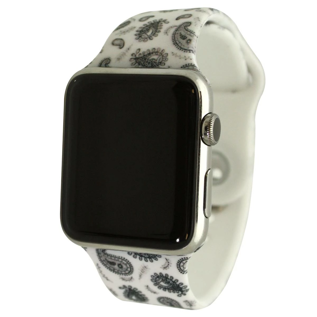 Olivia Pratt™ Printed Apple Watch Band - 8844-GRAYPAISLEY 6 Olivia Pratt™ Printed Apple Watch Band - 8844-GRAYPAISLEY - Image 4
