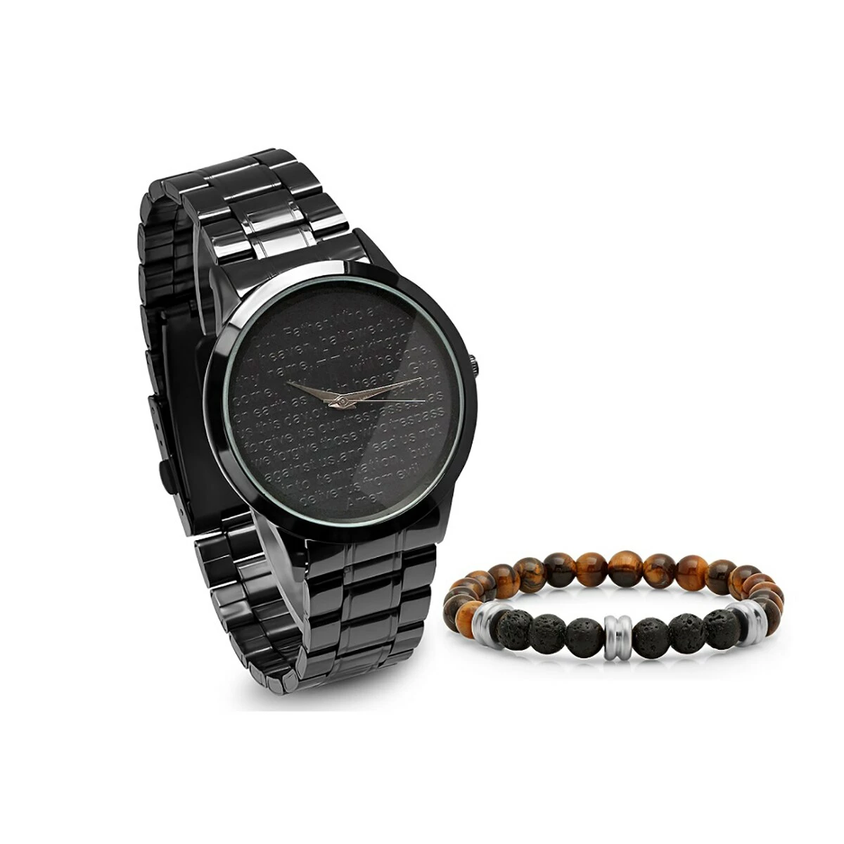 Mens Steeltime Tiger Eye Watch Set - B80-011-W-678-459-B 3 Mens Steeltime Tiger Eye Watch Set - B80-011-W-678-459-B