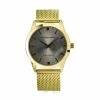 Mens Geoffrey Beene® Gold-Tone Black Diamond Mesh Watch-GB8207GD -leather watch shop 5b7ce60d 6624 437d 8e70 c54c607a3304