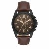 Mens RELIC By Fossil Daley Amber Crystal Watch - ZR15946 -leather watch shop 5c0be710 5e6e 4b73 8742 bf738a0ce521