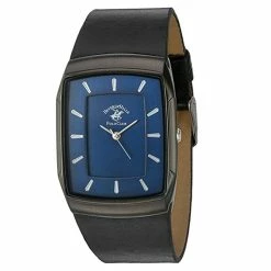 Mens Beverly Hills Polo Club Black Strap/Blue Dial Watch - 53299