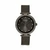 Jessica Simpson Gunmetal-Tone Crystal Mesh Watch-JS0009GU -leather watch shop 5cb61246 498a 48ae 8b79 caae2010b7b4