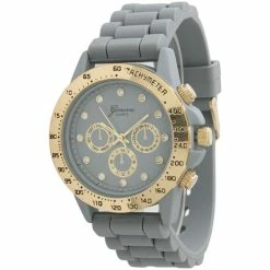 Olivia Pratt Silicone Rhinestone Watch - 14994GREY