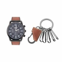 Mens American Exchange Gunmetal Watch Set - 9717U-42-G17