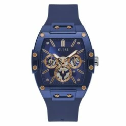 Mens Guess Blue Silicone Strap Watch - GW0203G7