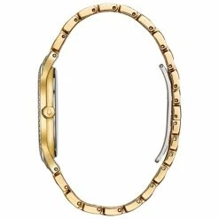 Mens Bulova Phantom Gold-Tone Crystal Pave Dial Watch - 98A229 -leather watch shop 612fa339 8512 4083 915c c549ee0875fb