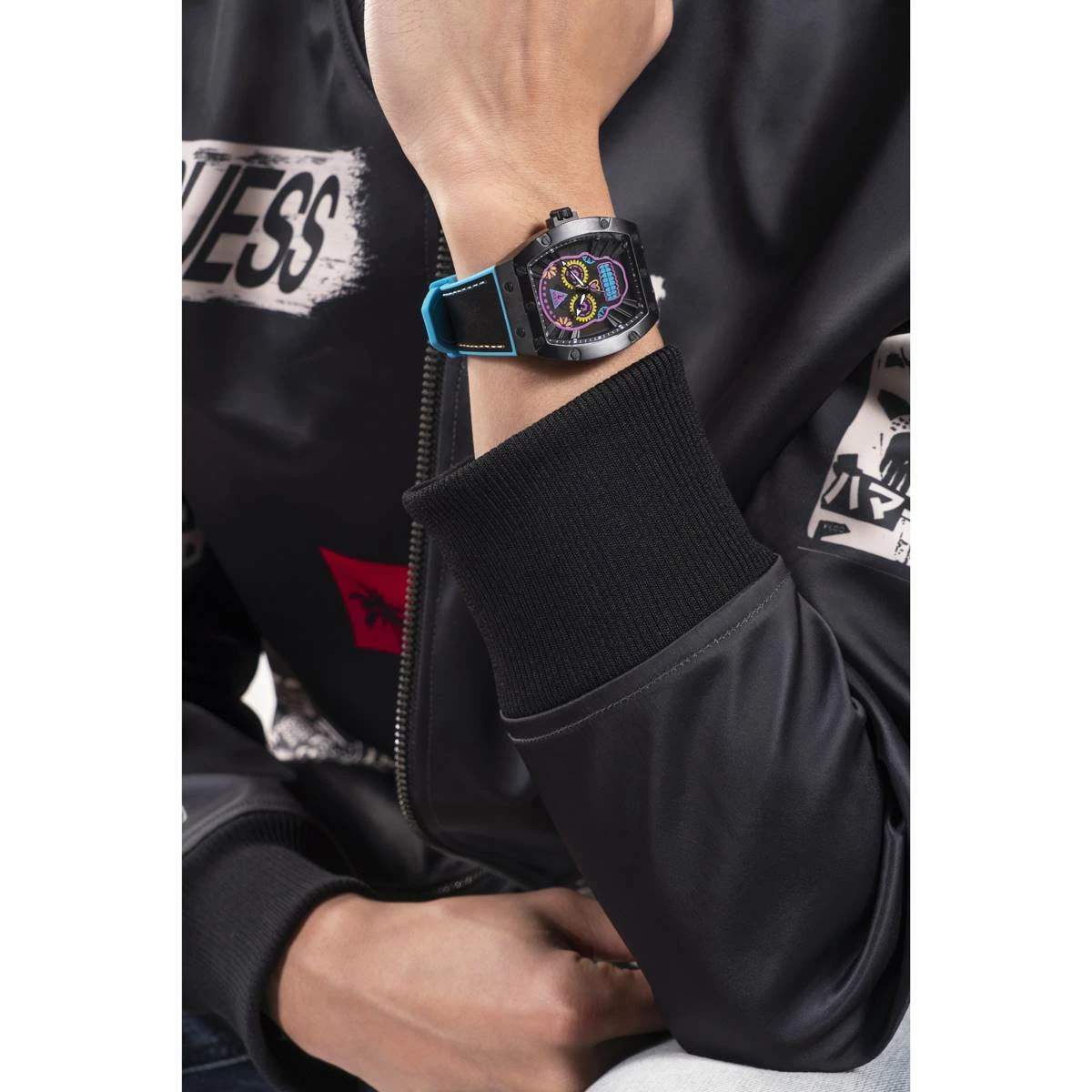 Mens Guess Watches® Day Of The Dead Silicone Watch - GW0506G1 7 Mens Guess Watches® Day Of The Dead Silicone Watch - GW0506G1 - Image 5