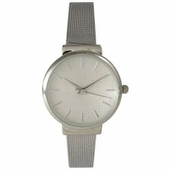 Olivia Pratt Mesh Metal Strap Watch - 25783SILVER