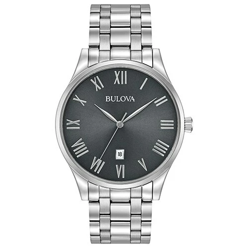 Mens Bulova Classic Gunmetal Dial Watch - 96B261 3 Mens Bulova Classic Gunmetal Dial Watch - 96B261